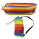 thumbnail image 1 of Sofá inflable resistente al desgarro, tumbona inflable portátil, silla inflable con bolsa de almacenamiento para adultos y niños, arcoíris, 1 of 8