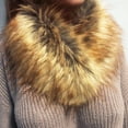 thumbnail image 3 of Leaveforme Women Winter Fashion Faux Fox Fur Fluffy Collar Scarf Shawl Neck Warmer Gift, 3 of 8