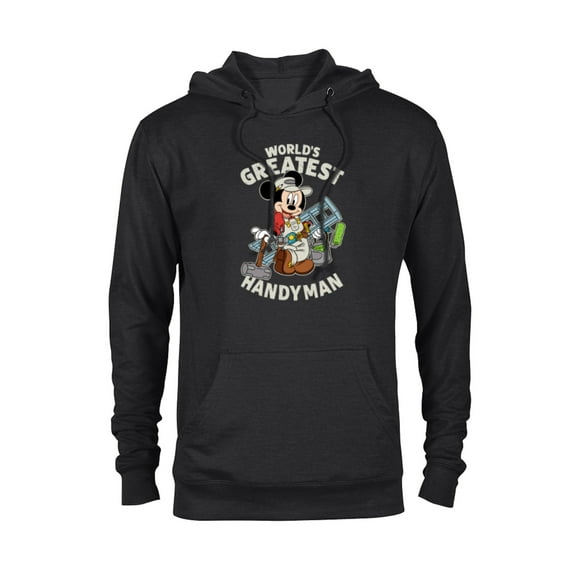 Disney Mickey Mouse "World's Greatest Handyman" - Pullover Hoodie for Adults - Customized-Black