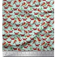 thumbnail image 1 of Soimoi Satin Silk Fabric Coral,Prawns & Crab Ocean Print Sewing Fabric Yard 42 Inch Wide, 1 of 1