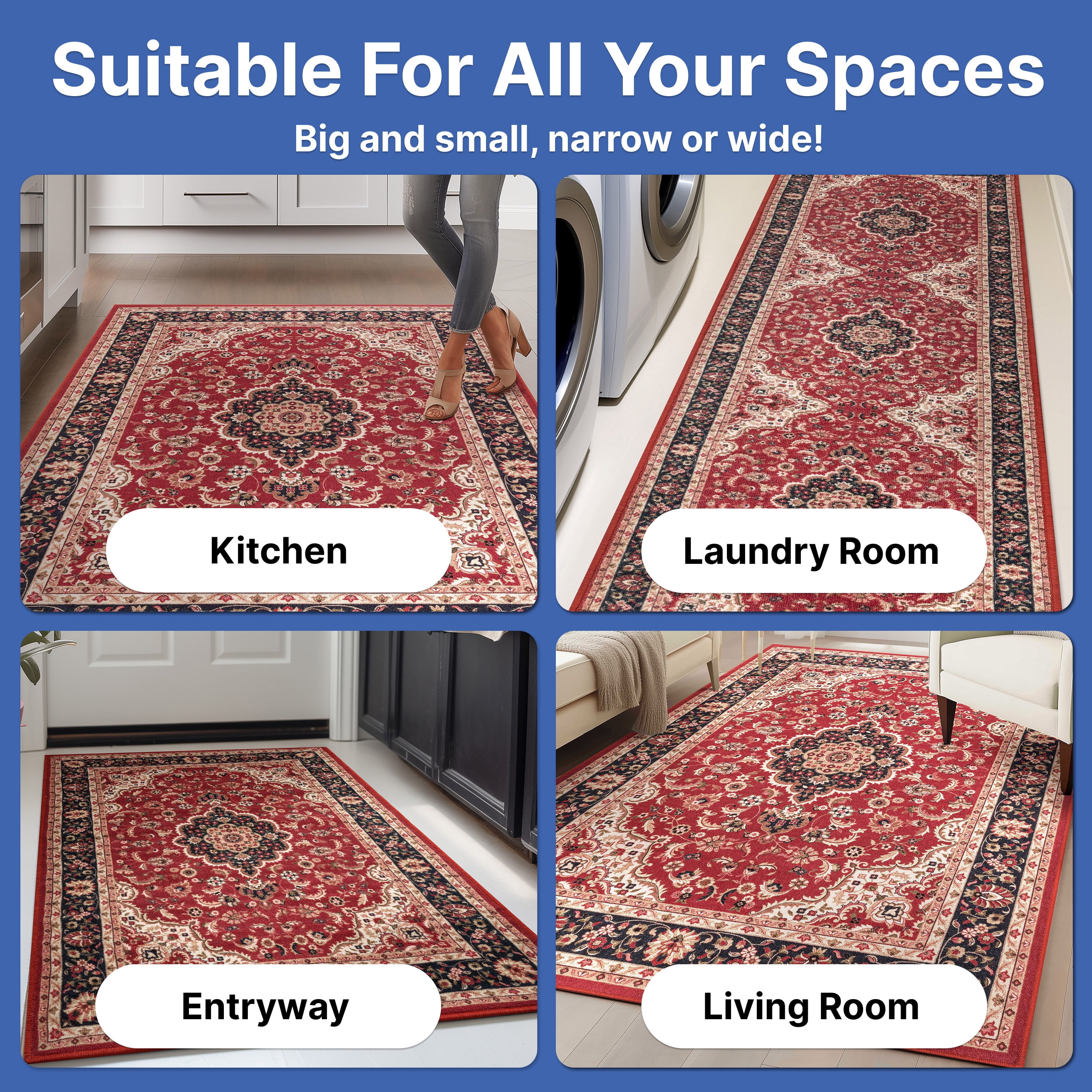 Well Woven Kings Court Gene Traditional Medallion Persian Red 3'3" x 4'7" Area Rug