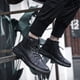 thumbnail image 1 of Botas de hombre negras de piel auténtica, zapatos de hombre, botas de hombre Martins de terciopelo de talla grande, marea, 1 of 6