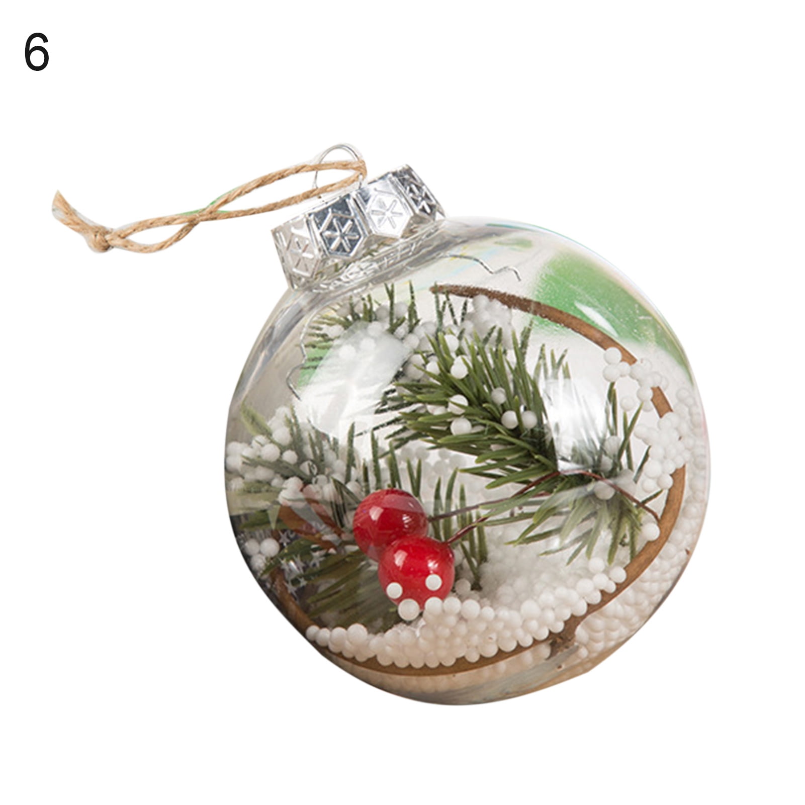  DECHOUS 6pcs Christmas Tree Pendant Xmas Tree Hanging Pendants Clear  Ornaments for Crafts Fillable Empty Snow Ball Ornaments Christmas Tree Ball  Ornaments Xmas Pendant Plastic Cartoon Lob : Home & Kitchen