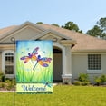 thumbnail image 2 of Amhnf Colorful Dragonfly Garden Flag Welcome Design For Home Outdoor Garden Yard Decor 12x18 inch, 2 of 5
