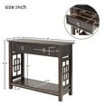 thumbnail image 3 of 36" Console Table with 2 Drawers and Bottom Storage Shelf, Entryway Sofa Table for Hallway Living Room Bedroom (Espresso), 3 of 6