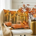 thumbnail image 2 of DaShan Fall Maple Leaves Throw Pillow Covers 20x20 Set of 2, Thanksgiving Pumpkin Linen Pillows Case for Bedroom Sofa Couch, 2 of 6