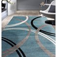 thumbnail image 2 of Rugshop Modern Wavy Círculos Área de diseño Rug 3'3 "x 5 'Azul Rugshop Ver descripción, 2 of 2