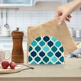 thumbnail image 2 of Yayeee Napkin Holder for Table Kitchen Paper Tissue Organization, Blue Geometric Pattern, 2 of 8