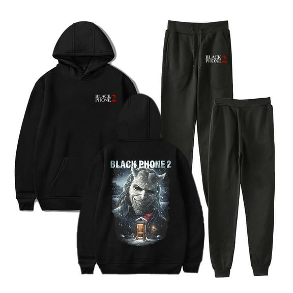 Black Phone 2 Cold Call Hoodie Jogger Pants Two Piece Sets Sweatshirts Sweatpants Women Men's Set