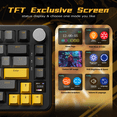thumbnail image 3 of X85Pro Wireless Mechanical Keyboard,TKL 82 Keys Bluetooth 5.0/2.4GHz/USB-C Hot Swappable Custon Keyboard,Knob Control, Gasket Structure,RGB Backlit Gaming Keyboard for PC/Mac/PS4/Xbox (Black), 3 of 9