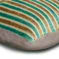 thumbnail image 2 of The HomeCentric Decorative Blue Pack of 2, 12"x20" (30x50 cm) Lumbar Pillow Cover, Velvet Beaded Oblong Pillow, Striped Pattern Modern Style - Turquoise Stripes, 2 of 3