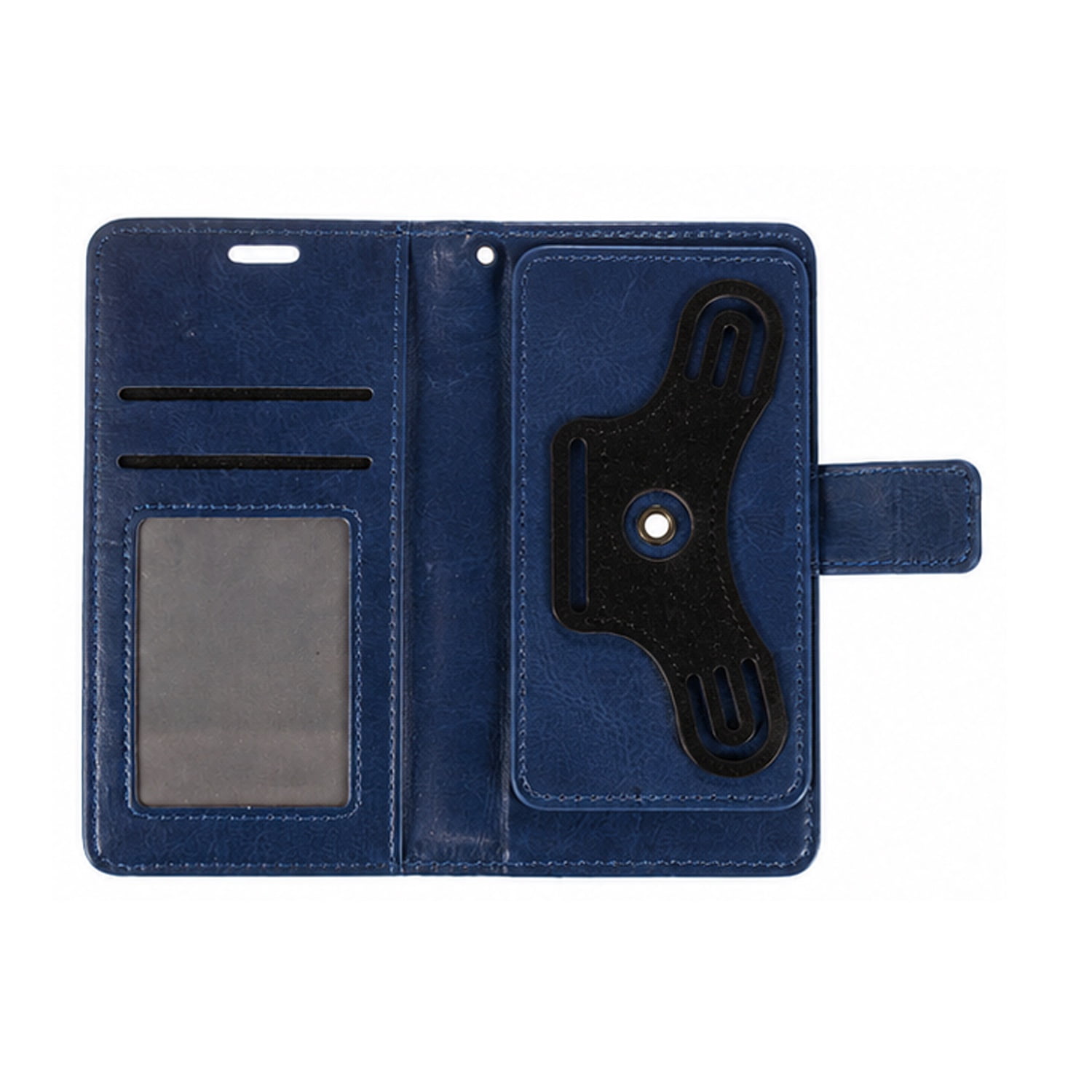UWC-Small (4.5"-4.8") Universal Flip Phone Case with Swivel Rotation Function - Navy Blue