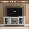 thumbnail image 3 of LIGHTINN Modern Farmhouse TV Stand for TVs up to 65", Home Entertainment Center with Storage Cabinet and Open Storage Shelves, White, 3 of 6