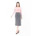 thumbnail image 5 of G-Line Grey Back Vented Pencil Midi Skirt for Women, Sizes 4-24 — Size 16, 5 of 10