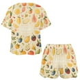 thumbnail image 3 of Various Fruits Pajamas Set Womens Loungewear Sleepwear 2 Piece PJ Sets, 3 of 7
