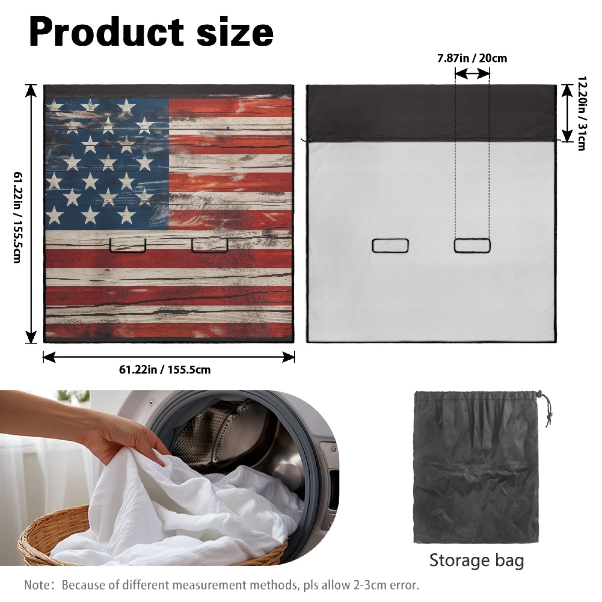 Drydeepin American Flag Car Back Seat Cover, 4th of July Patriotic Rear Bench Seat Towel Cover Breathable Non-Slip Rear Seat Cover Universal Fit for Sedans SUVs Truck Auto Interior Decor