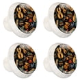 thumbnail image 2 of 4 Pcs Round White Knobs for Kitchen Cabinet Cupboard Dresser Bookcase Musical Instrument Drawer Pulls Handles Home Decor, 2 of 8