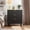 ‎Black, variant on Oak Fluted 3 Drawers Dresser, Wide Wood Chest of Drawers, Modern Storage Dresser Chest of Drawers Organizer with Metal Legs and Anti-Tipping Device for Bedroom Living Room