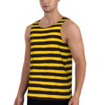 thumbnail image 2 of Fotbe Bee Stripe Pattern Men's Quick Dry Workout Tank Top Gym Muscle Tee Fitness Bodybuilding Sleeveless T Shirt Breathable Workout Shirt-XX-Large, 2 of 9
