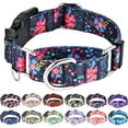thumbnail image 1 of WWS-Martingale Collar for Dogs Floral Dog Collars for Small Medium Large Dogs with Buckle Adjustable Soft Nylon Dog Collar (Blue Pink Flower, Medium), 1 of 4