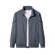 thumbnail image 4 of pstuiky camisas de manga larga para hombre, Sudadera tipo cárdigan con cremallera y cuello alto de manga larga de color liso para hombre camisetas de hombre l, 4 of 8
