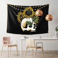 thumbnail image 2 of DouZhe Gothic Skull with Sunflower Tapestry Wall Hanging Tapestries Dorm Room Home Decor, 60" x 40", 2 of 7