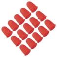 thumbnail image 1 of Puntas de dedo de goma Uxcell, paquete de protectores de dedo de silicona para el pulgar, cubiertas de dedos, almohadillas de guardia, dedales para oficina, rojas, 15 piezas tamaño M, 1 of 1