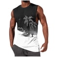 thumbnail image 2 of DPTALR Men's Casual Fashion Printed Round Neck Sports Tank Top,Black,Big and Tall Men S, 2 of 5