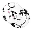 thumbnail image 2 of Fotbe Cute Cow and Milk Stains Stool Covers Round,Waterproof Round Bar Stool Covers Bar Chair Covers Washable Stool Cushion Slipcover for 12-14 Inch Chair-12 inch, 2 of 7