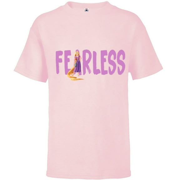 Disney Princess Rapunzel Fearless - Short Sleeve T-Shirt for Kids - Customized-Black