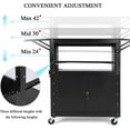 thumbnail image 4 of Chariot AV Roulant avec Armoire Verrouillable, Support pour Ordinateur Portable et Abattants - Chariot Utilitaire Mobile à Hauteur Réglable, Poste de Travail avec Espace de Rangement Supplémentaire et Barre d'Alimentation, 4 of 7