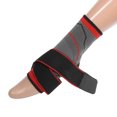 thumbnail image 4 of 2 uds tobilleras, tobillera de compresión transpirable ajustable unisex, para protección deportiva, rojo, talla única, 4 of 7