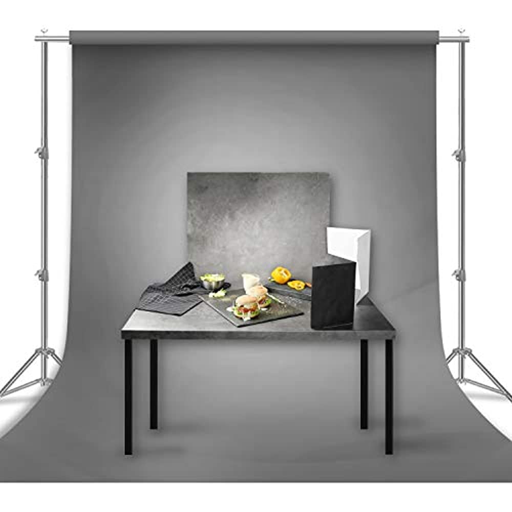 julius studio 6 ft x 9 ft gray chromakey fabric backdrop background