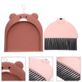 thumbnail image 2 of Shisuyan Small Broom And Dustpan Set Dust Pan And Brush Set Cute Bear Hand Mini Broom And Dustpan Set For Tabletop Keyboards Clean Pet Cages, 2 of 8