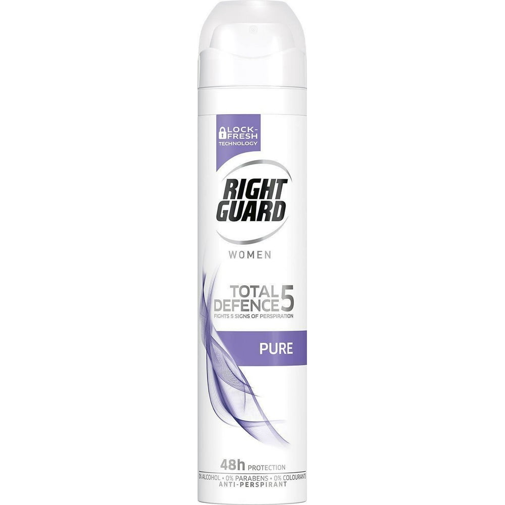Right Guard Total Defence 5 Women Pure AntiPerspirant Deodorant 250 ml