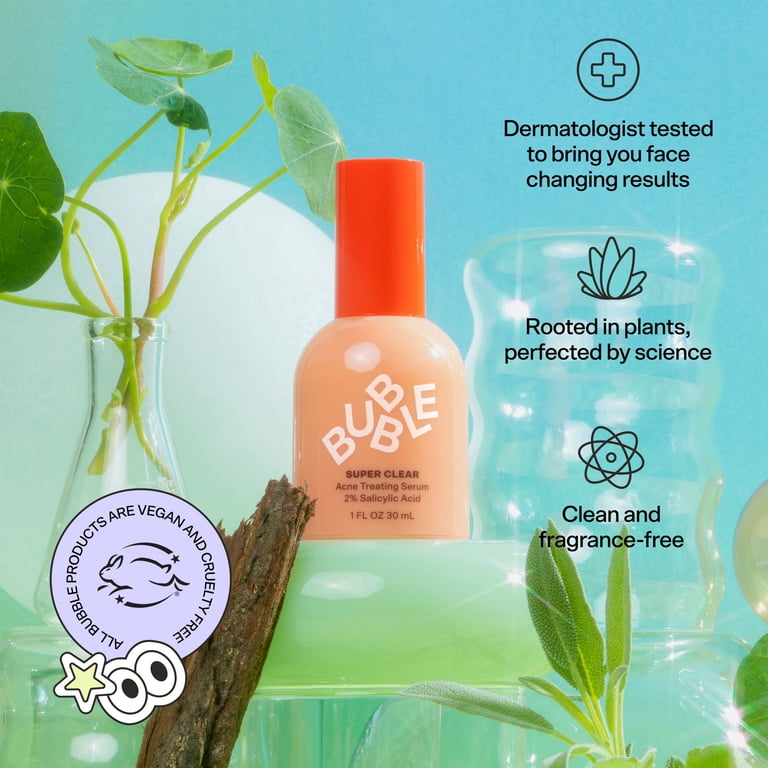 Bubble Skincare Super Clear Acne Serum, 1 fl oz / 30mL - Walmart.com