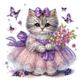 thumbnail image 3 of Beaded Plant Kit,Diamond Art,5D Special Shape Diamond Art Kits for Beginners,12*12IN PAINTING Kits for Adults Cat, Crystal Rhinestones PAINTING for Home Wall Decoration(C), 3 of 6