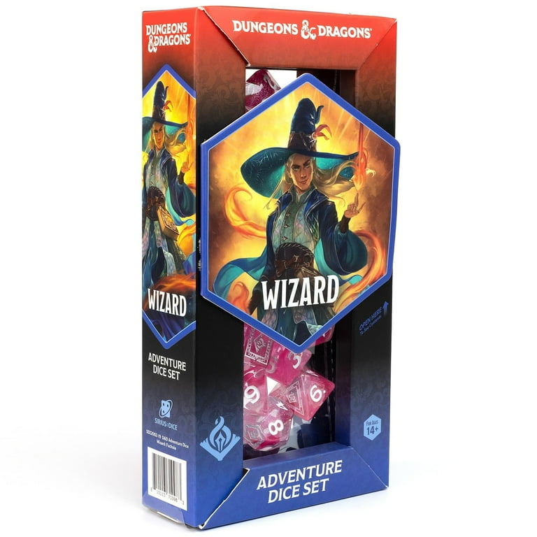 Dungeons & Dragons: D&D Adventure Dice: Wizard - Fuchsia - 16pc