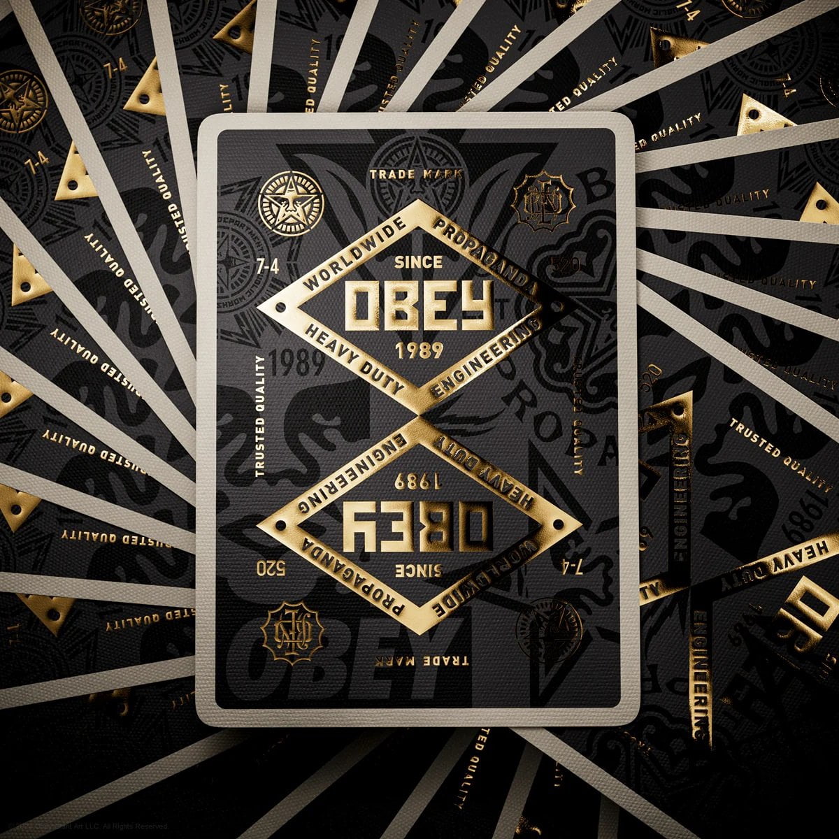 theory11 OBEY Gold Edition Premium Playing Cards, Poker Size Standard Index