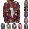 thumbnail image 3 of DuoJiaJ Cardigan pour Femmes, Cardigan à Boutons Imprimé de Noël Automne et Hiver à la Mode, 3 of 5