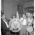 thumbnail image 1 of New York: Band, 1942. /Nitalian-American Men With Instruments And A Brooklyn Dodgers Drum Inside A Mott Street Bar In New York City., 1 of 1