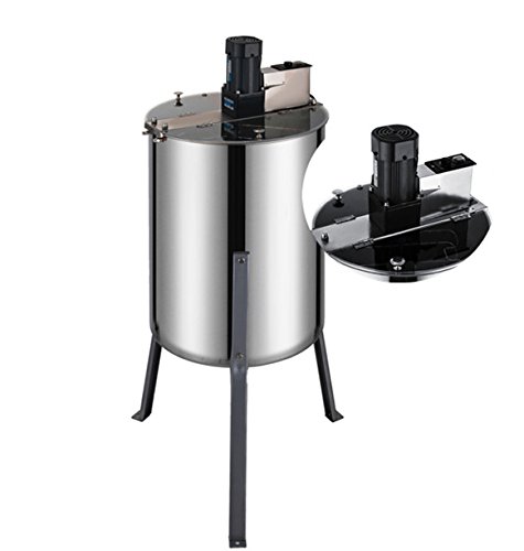 4 Frame Manual Honey Extractor Stainless Steel Honeycomb Spinner Beekeeping CA