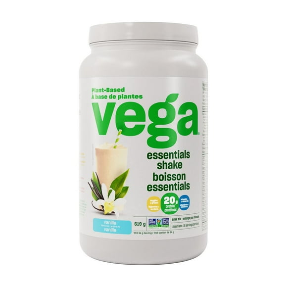 Vega Essentials Plant-Based Protein Powder, Vanilla, 18 Servings, 619g