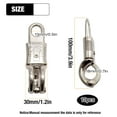 thumbnail image 3 of 10-pack Nickel Plated Quick Release Panic Snap with Fixed-Eye, Panic Snap Quick Release Paracord, Get Back Whips Industrial Grade for Get Back Whips, 3 of 7