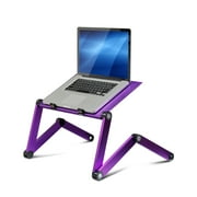 Furinno X7-Purple Aluminum AdJustable/Portable Notebook Laptop table w/Cooler Fans