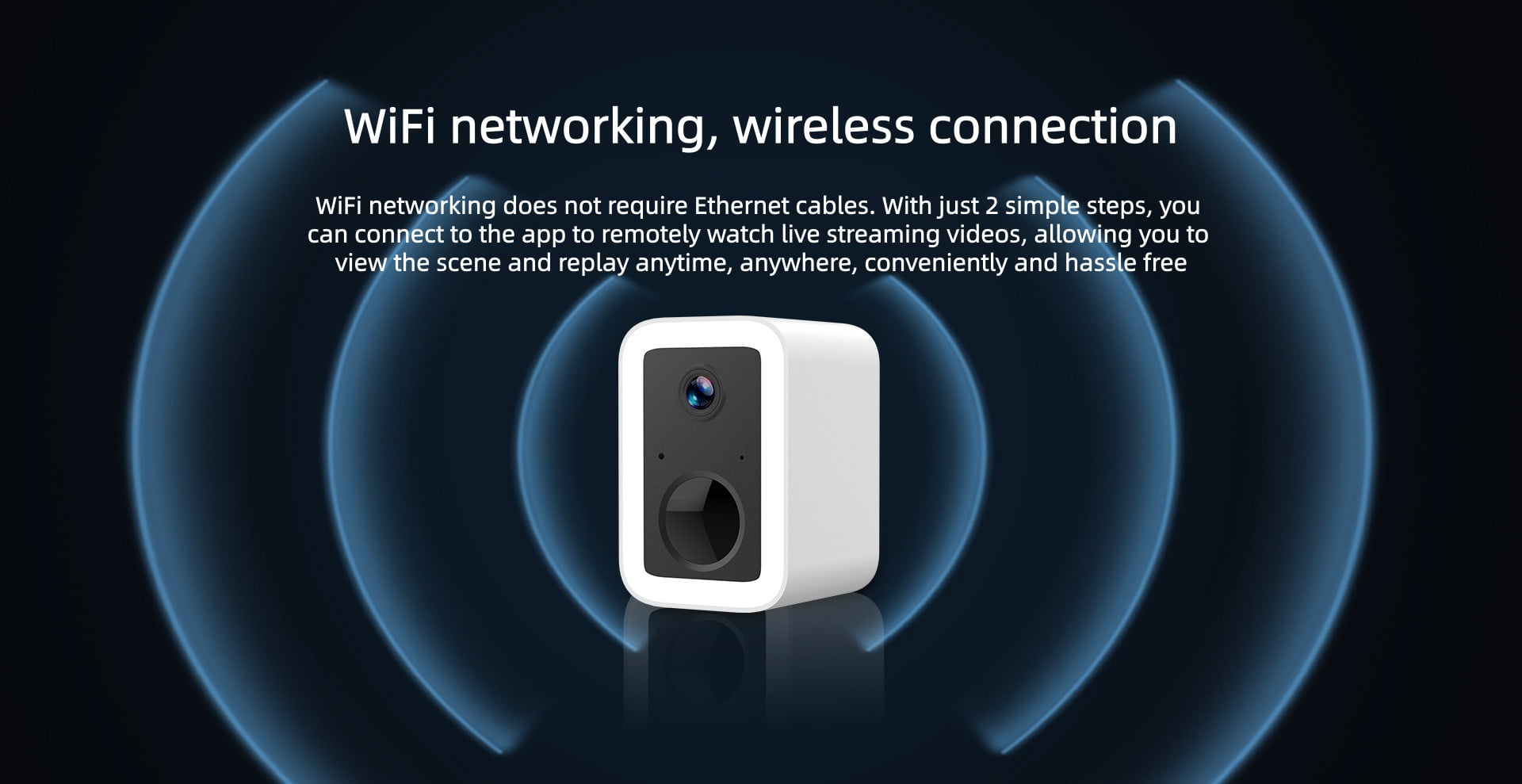 Solar-Powered Wireless Security Camera with Rechargeable Battery, Alarm, 360° Pan/Tilt, Night Vision for Indoor/Outdoor Use