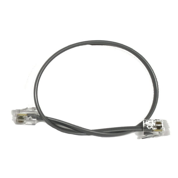 6P4C 1ft Cord Straight Wired Telephone Landline Extension