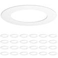 thumbnail image 1 of Amico Paquete de 24 aros cubre imperfecciones para luces empotradas de 6" blancos, 1 of 7