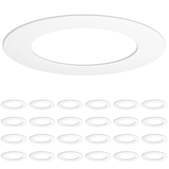Amico Paquete de 24 aros cubre imperfecciones para luces empotradas de 6" blancos