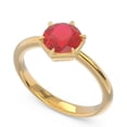 thumbnail image 2 of 2.00 Ct Round Cut Red Ruby Gemstone Unique Solitaire Wedding Ring for her Solid 14K Yellow Gold Size 6.5 by Diamond-Capitals, 2 of 8